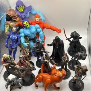 Mixed bundle Toy Lot Action Figures Star Wars, MOTU, Disney